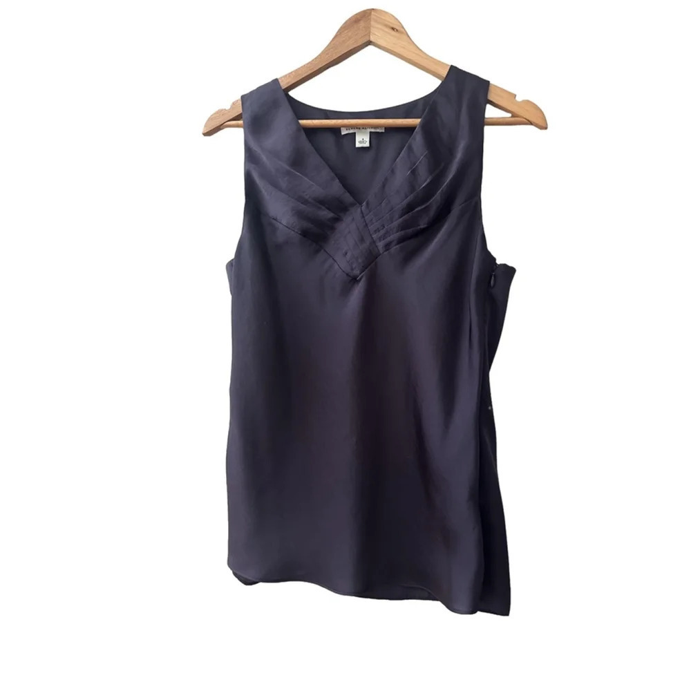 Banana Republic Sateen Top Dark Purple Women's Size 4